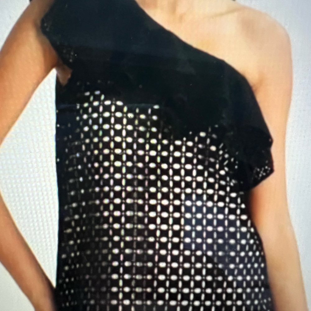 J. Crew One Shoulder Eyelet Ruffle Top NWT